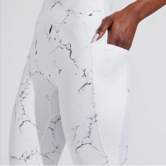 NWT BuffBunny Limitless Legging White Marble Sz. XL - Picture 3 of 14